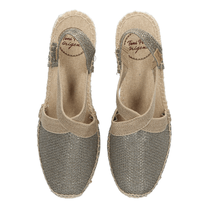 Triton Textiel Dames Espadrilles Caqui
