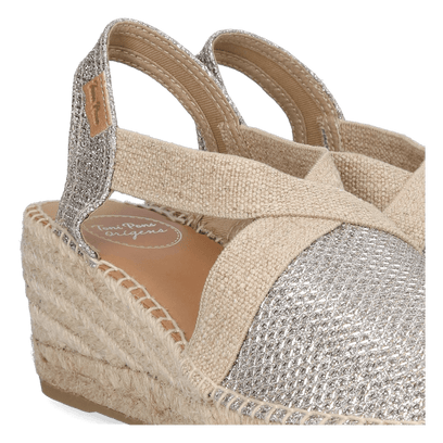 Triton Textiel Dames Espadrilles Plati