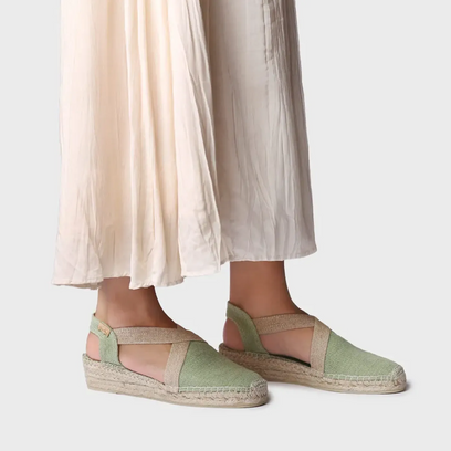 Verdi-V Dames Espadrilles Canvas Menta