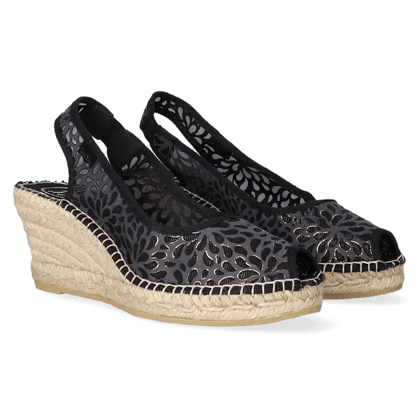 Bea-IK Dames Espadrilles Negre Bea-IK Dames Espadrilles Negre