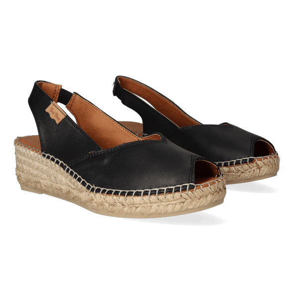 Bernia-P Dames Espadrilles Negre Bernia-P Dames Espadrilles Negre