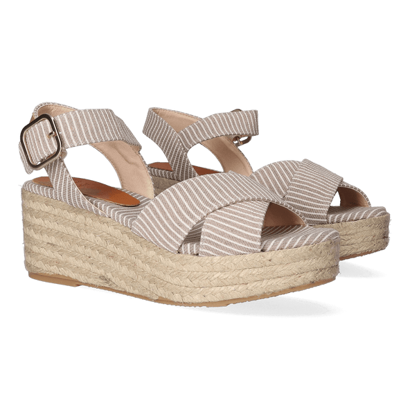Clara-SM Dames Espadrilles Beige Clara-SM Dames Espadrilles Beige