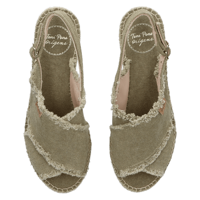 Iliana Dames Espadrilles Caqui Vintage