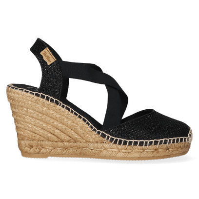 Silvia-S Dames Espadrilles Negre