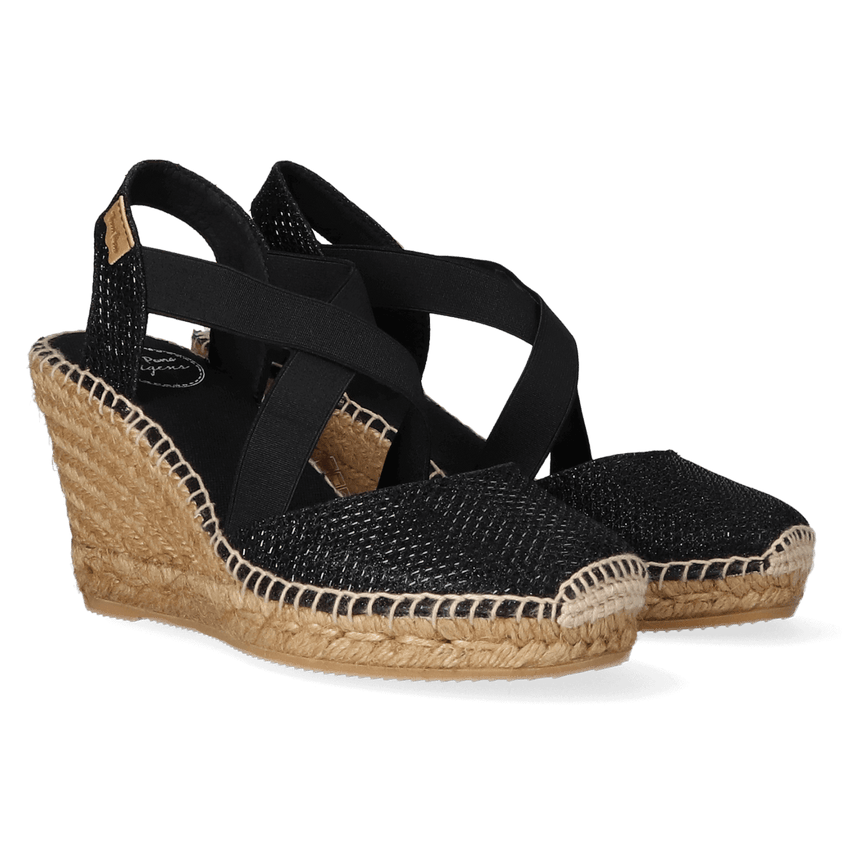 Silvia-S Dames Espadrilles Negre