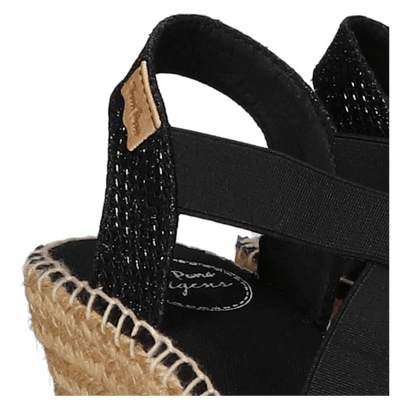 Silvia-S Dames Espadrilles Negre