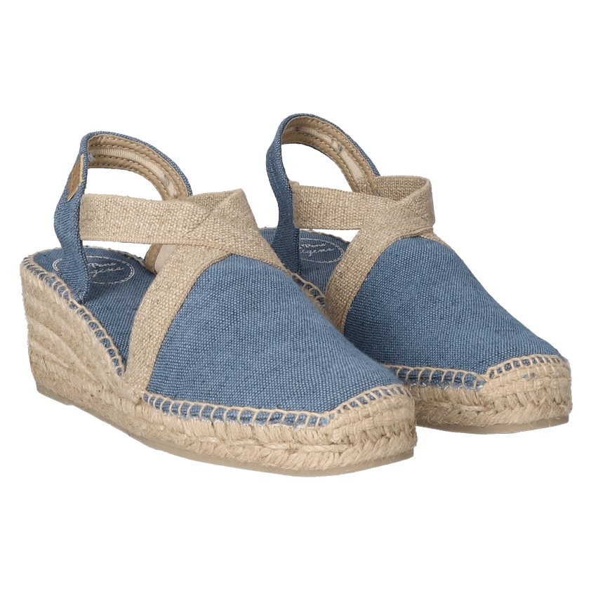 Terra-V Dames Espadrilles Blau Vintage