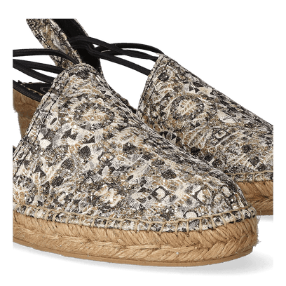 Torello Dames Espadrilles Negre Polock
