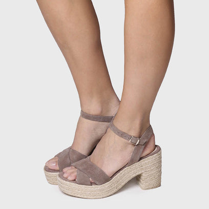 Kota-A Dames Espadrilles Taupe