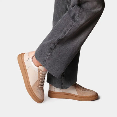 Aurea Dames Sneakers Leer Crema