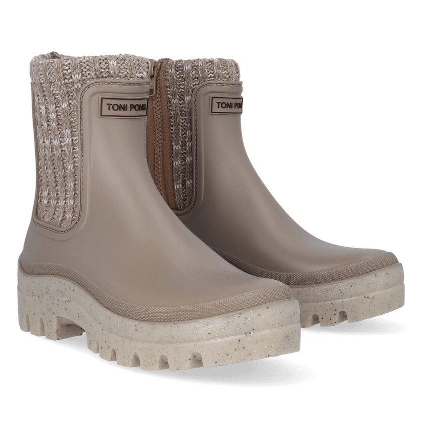 Camos Dames Chelsea Regenboots Taupe