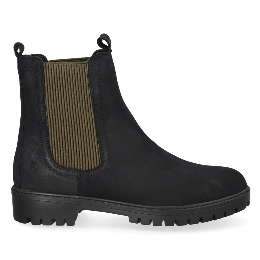 Carla-NC Dames Chelsea Boots Leer Negre