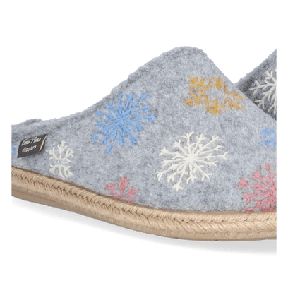 Deli-CP Dames Pantoffels Vilt Gris