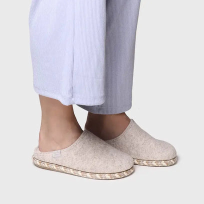 Deli-FP Dames Pantoffels Vilt Cru