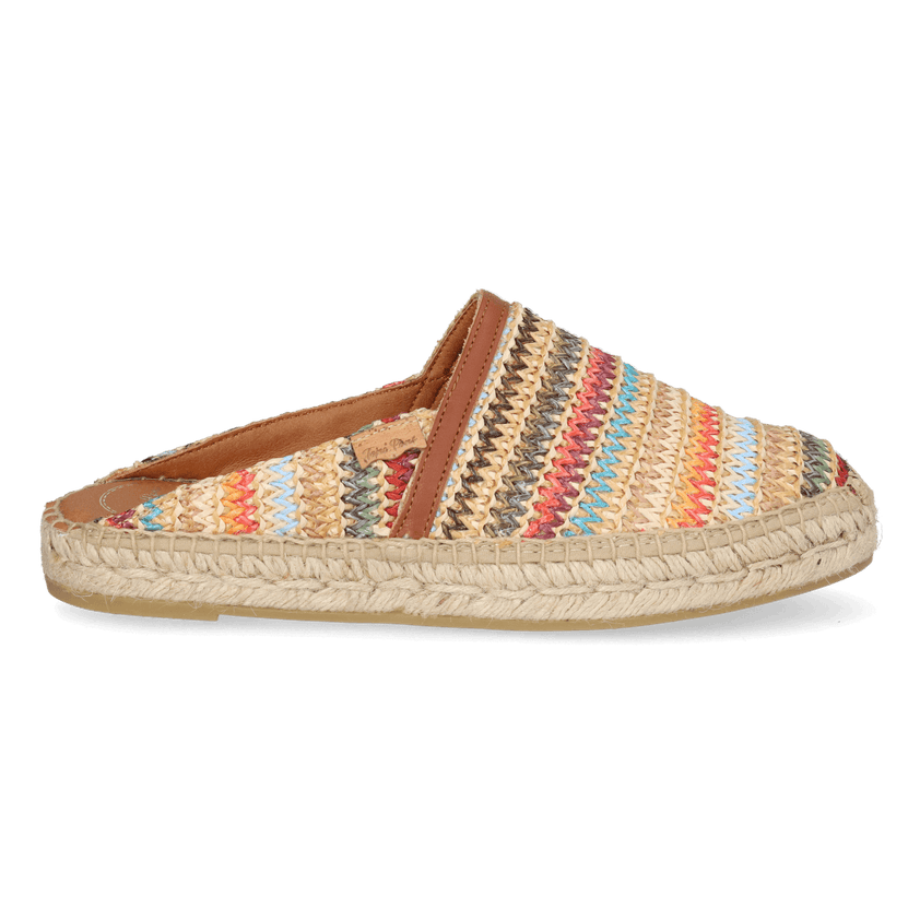 Denise-NM Dames Espadrilles Raffia Multi