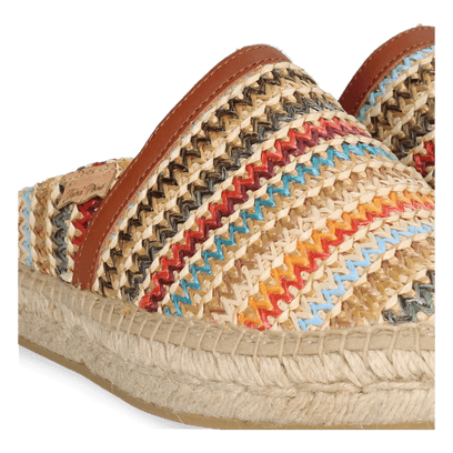 Denise-NM Dames Espadrilles Raffia Multi