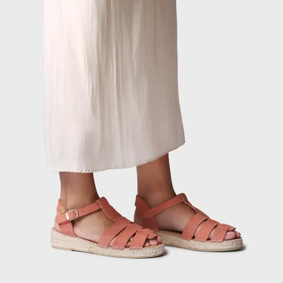 Elena Dames Espadrilles Suede Salmo