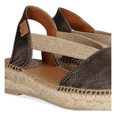 Etna Leren Dames Espadrilles Bronze