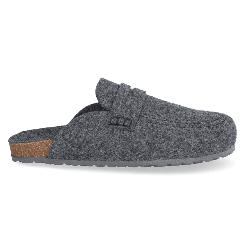 Genis Heren Pantoffels Gerecycled Vilt Antracita