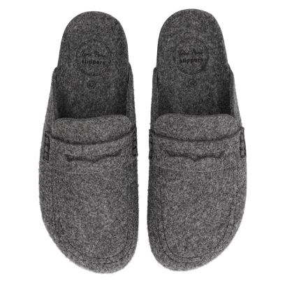 Genis Heren Pantoffels Gerecycled Vilt Antracita