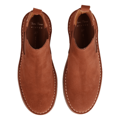 Isa-SY Dames Chelsea Boots Suede Moka