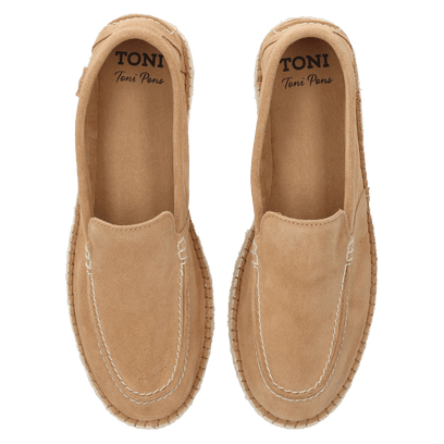 Milo Heren Espadrilles Suede Camel
