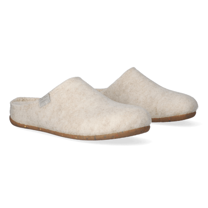Mona-FR Dames Pantoffels Gerecycled Vilt Cru