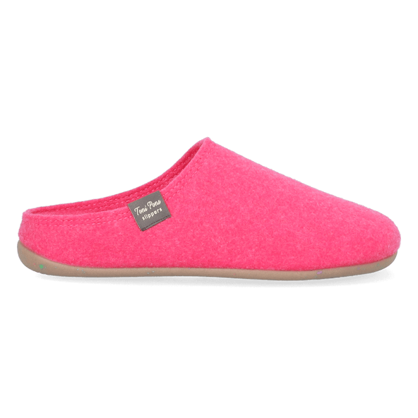 Mona-FR Dames Pantoffels Gerecycled Vilt Fucsia