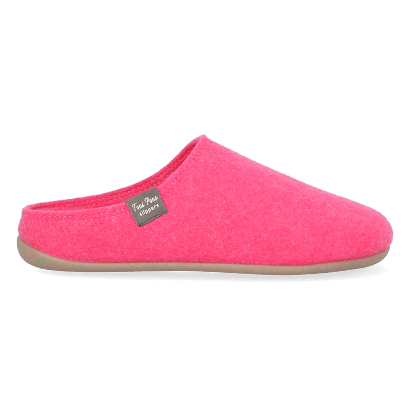 Mona-FR Dames Pantoffels Gerecycled Vilt Fucsia