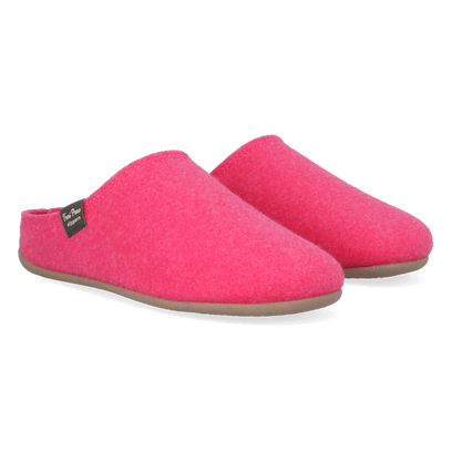 Mona-FR Dames Pantoffels Gerecycled Vilt Fucsia