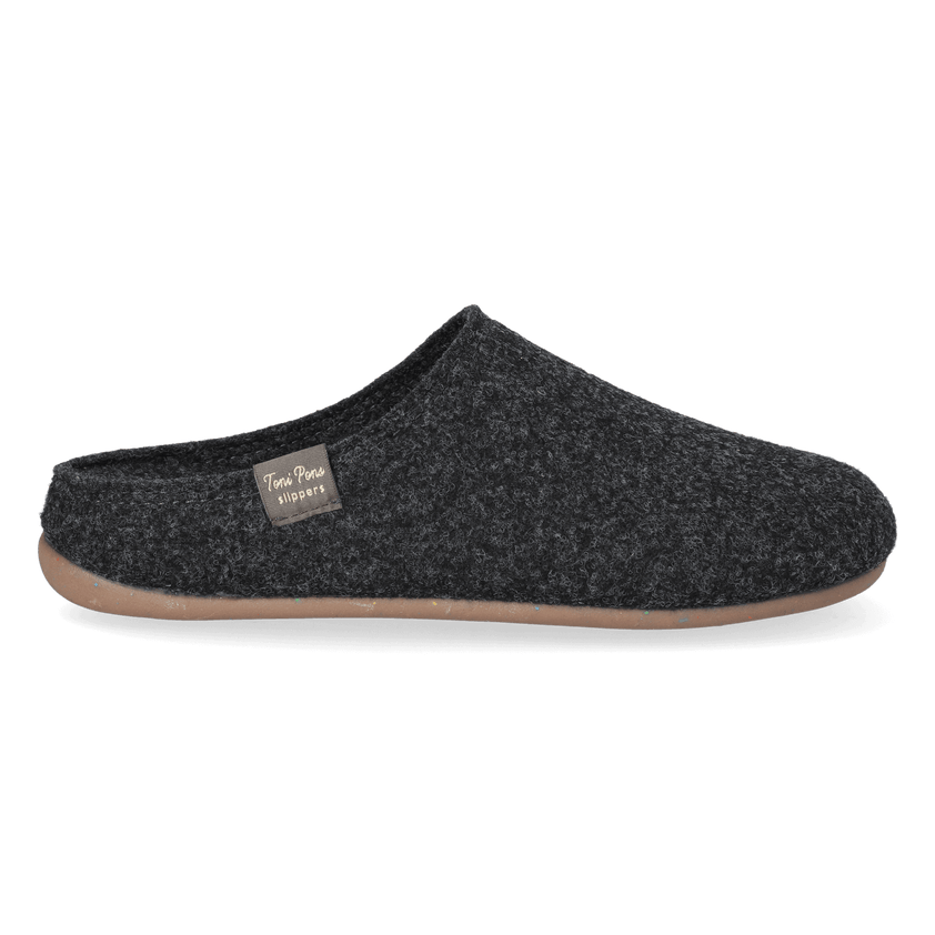 Mona-FR Dames Pantoffels Gerecycled Vilt Negre