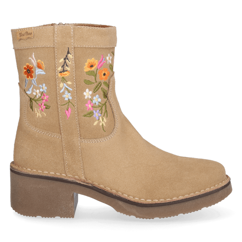 Monells Dames Boots Suede Beige