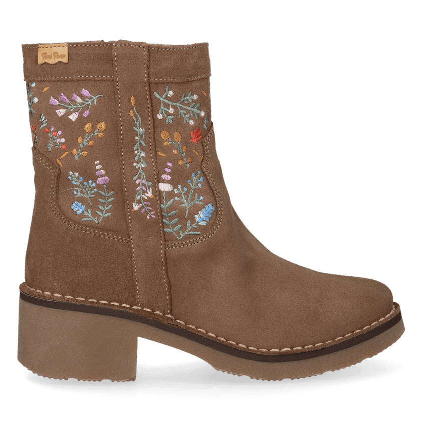Monells Dames Boots Suede Taupe