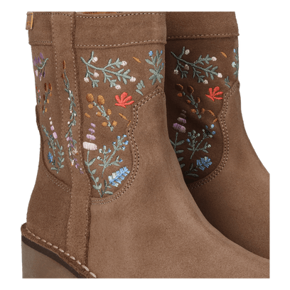 Monells Dames Boots Suede Taupe