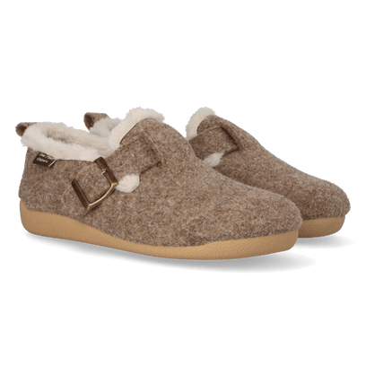 Moni-FP Dames Pantoffels Vilt Taupe