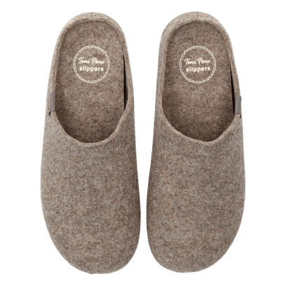 Neo-FR Heren Pantoffels Gerecycled Vilt Taupe