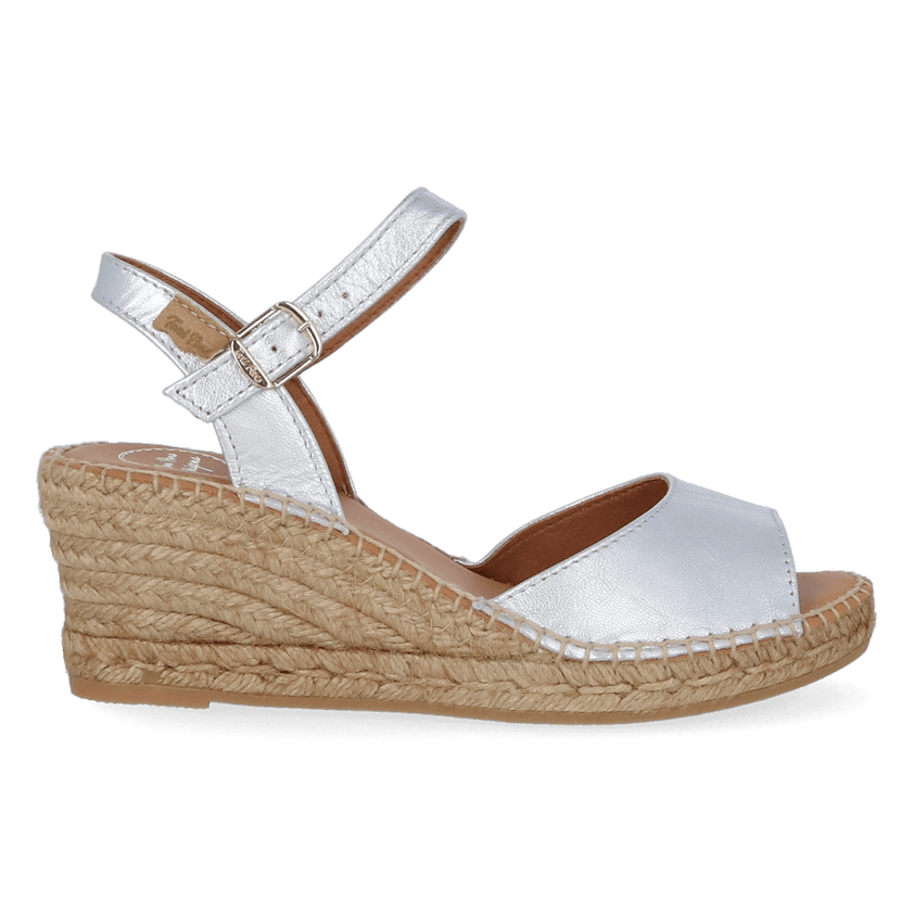 Sia-P Leren Dames Espadrilles Plata