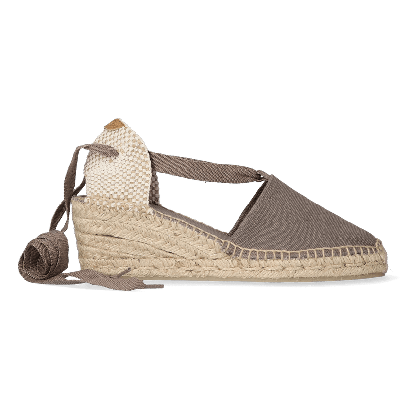 Valencia Canvas Dames Espadrilles Taupe