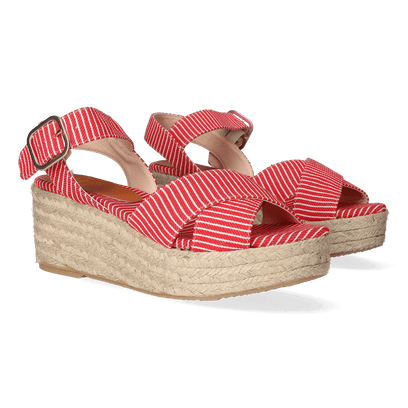 Clara-SM Dames Espadrilles Vermell