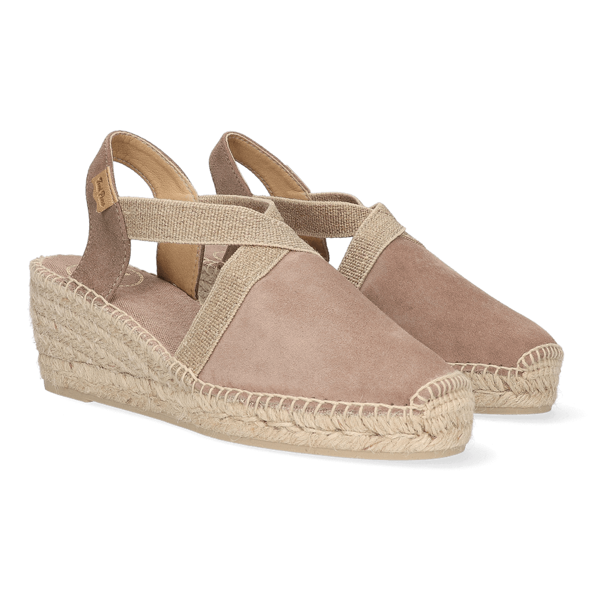 Tona Dames Espadrilles Taupe